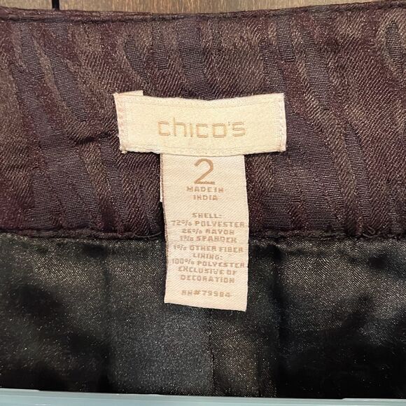 Chico's Purple Plum Embellished Collar Beads Sequin Jacket Hook Closure - Picture 4 of 6